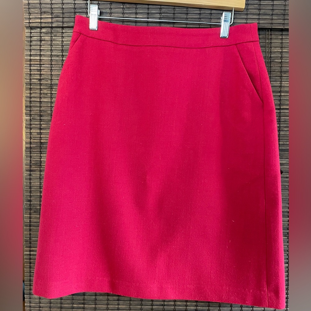 Lands end pink wool skirt size 6p